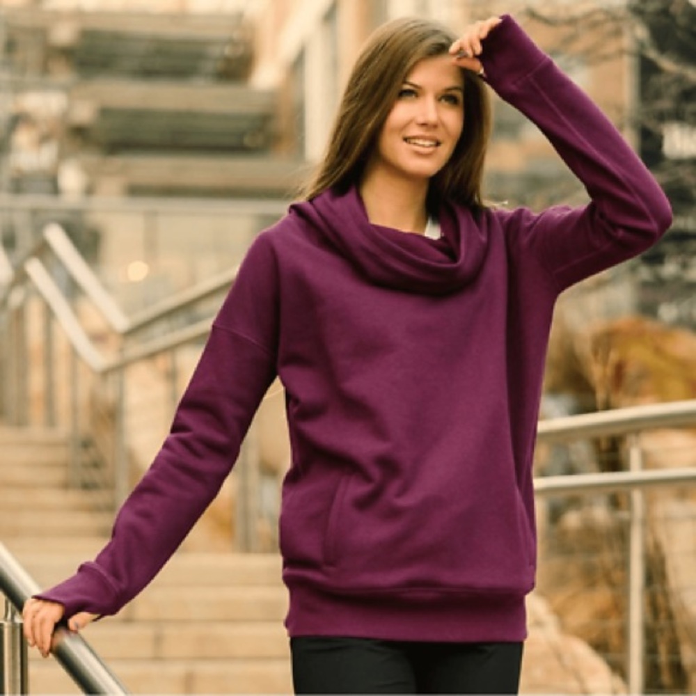 Zyia Plum Oh So Soft Hoodie- Size XL